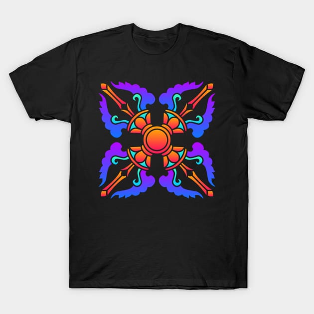 Trippy Psychedelic Rave Sacred Geometry T-Shirt by MeatMan